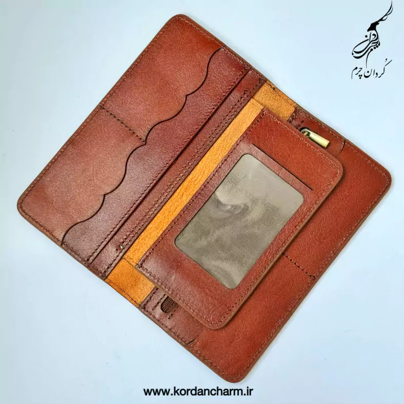 کیف پول چرم زنانه مدل مروارید طرح ساده