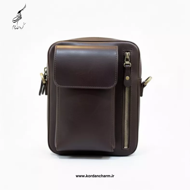 کیف دوشی اسپرت چرم مدل دیلان ساده