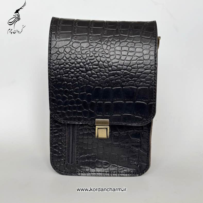 کیف دوشی چرم مدل پارسا طرح پریما