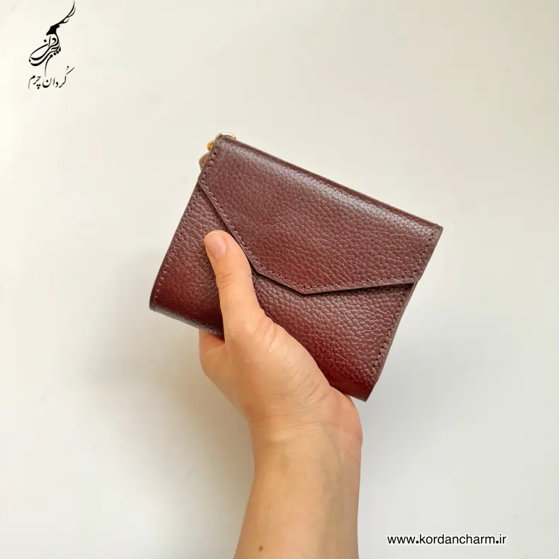 کیف پول چرم مدل بهار طرح فلوتر