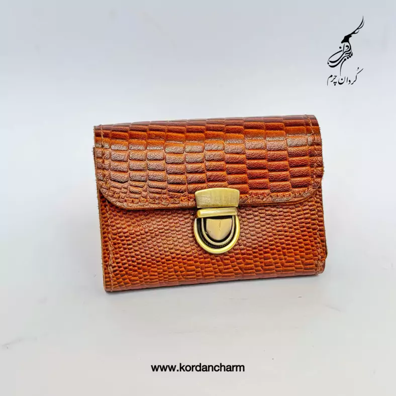جاکارتی چرم گاوی آکاردئونی مدل تدی طرح لیزارد