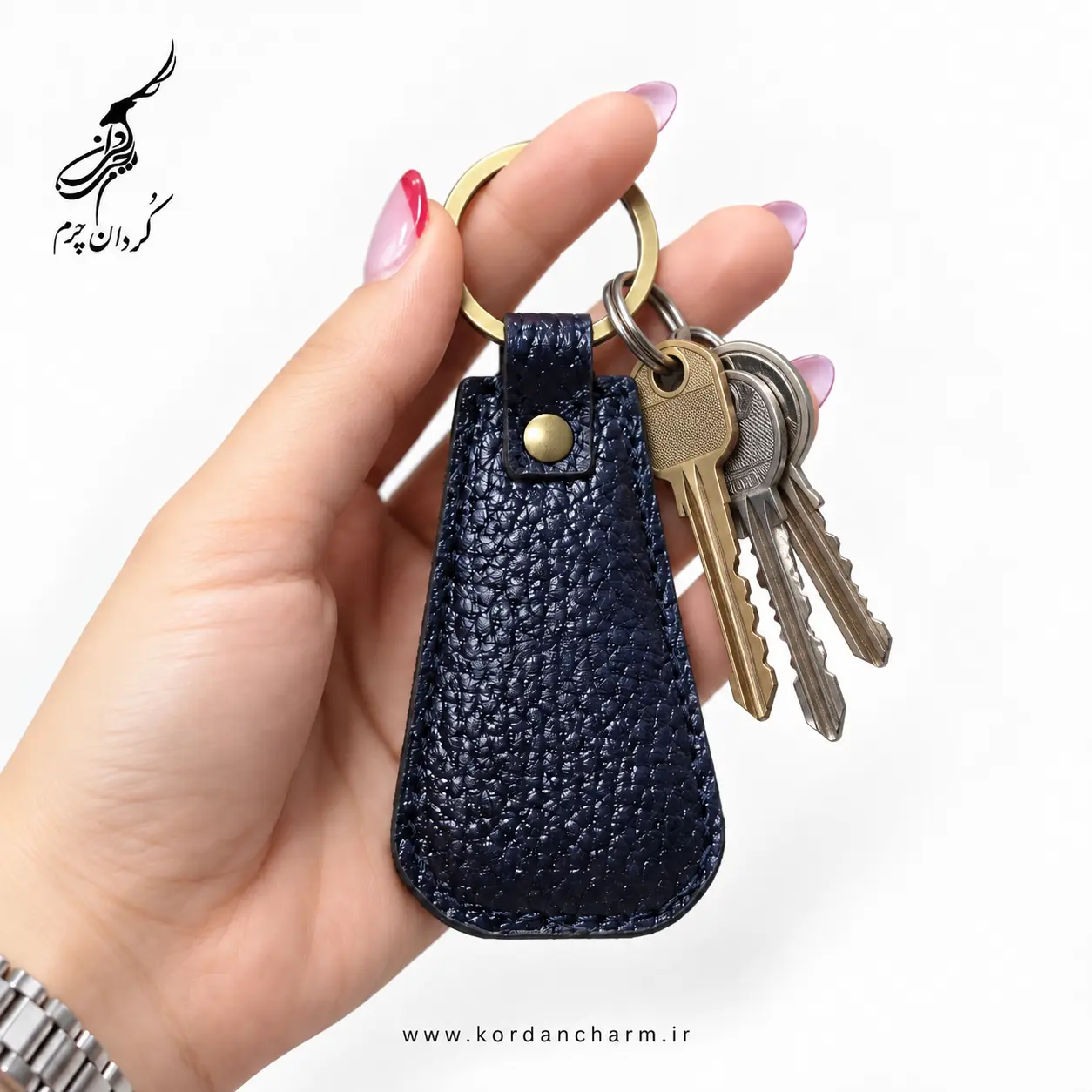 جاکلیدی چرم اشکی طرح فلوتر