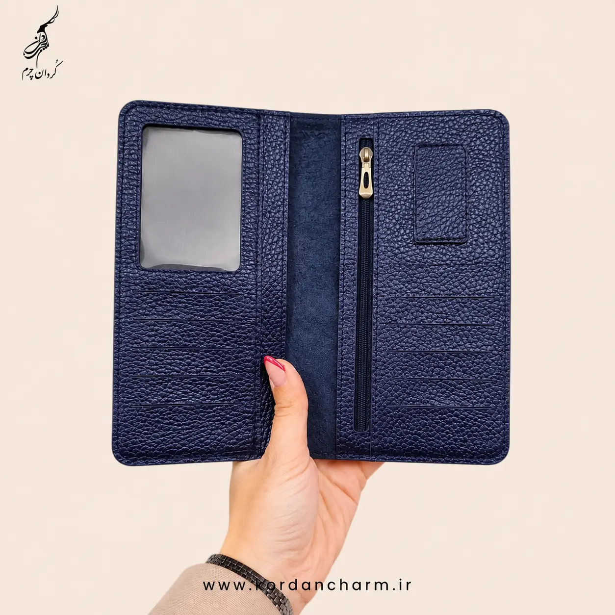 کیف پول چرم اشکان طرح فلوتر