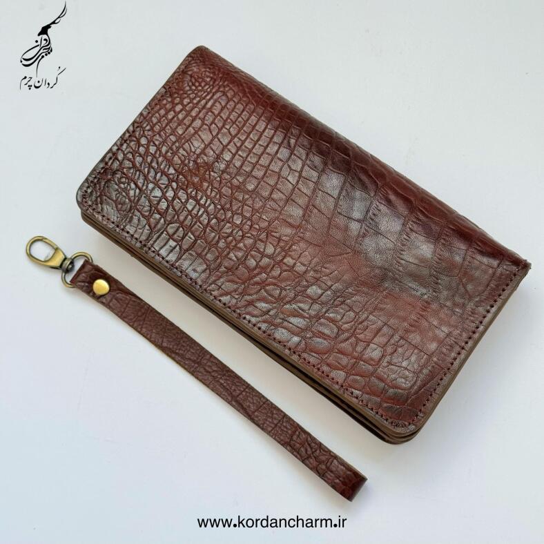 کیف دستی چرم کروکدیل مدل آوید