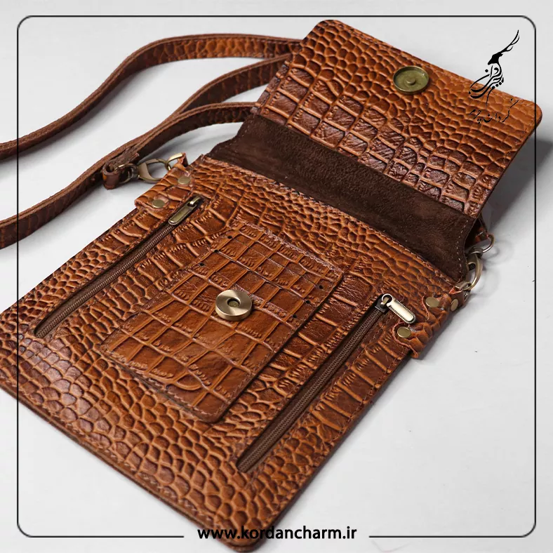 کیف دوشی چرم مدل گلاره طرح پریما